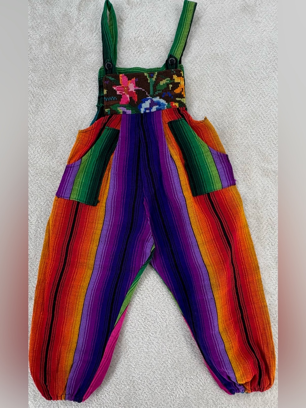Guatemalan Purple woven embroidered overall